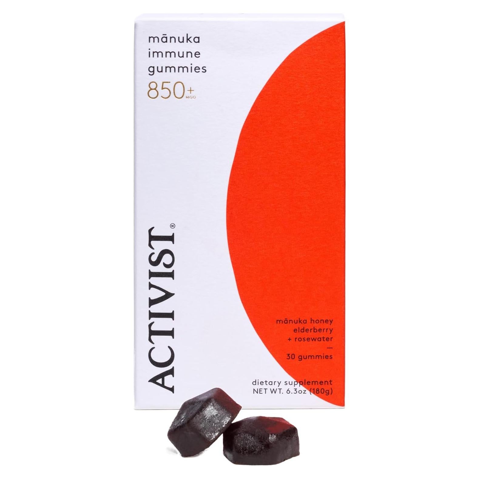 Gomas Inmunes ACTIVIST con Miel de Manuka Cruda 850+MGO 30 Unidades