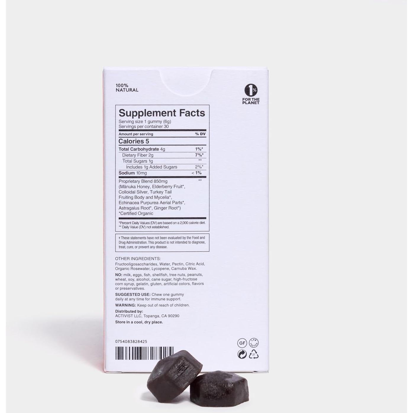 Gomas Inmunes ACTIVIST con Miel de Manuka Cruda 850+MGO 30 Unidades