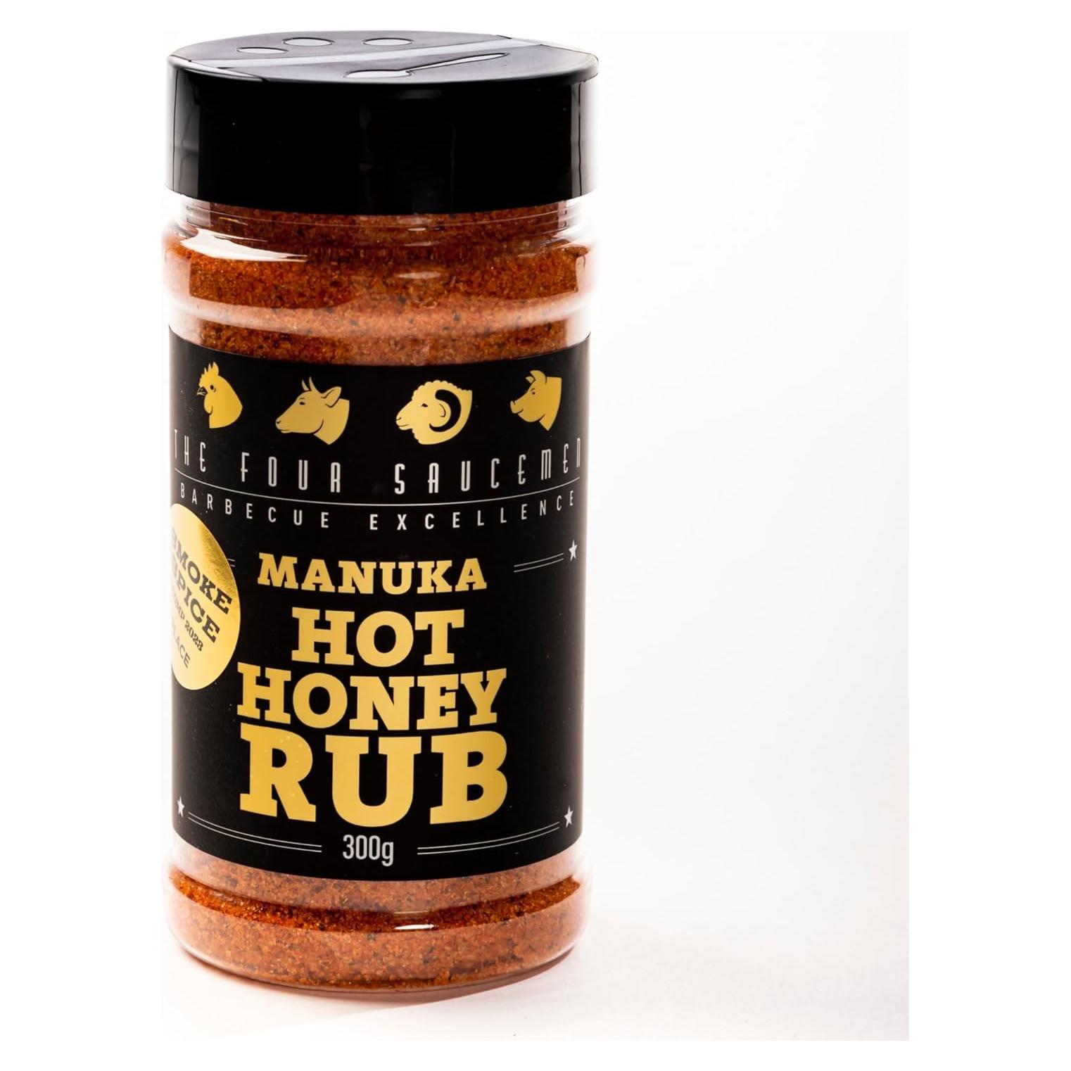 Frotar de Miel Picante Manuka 300g Los Cuatro Saucemen