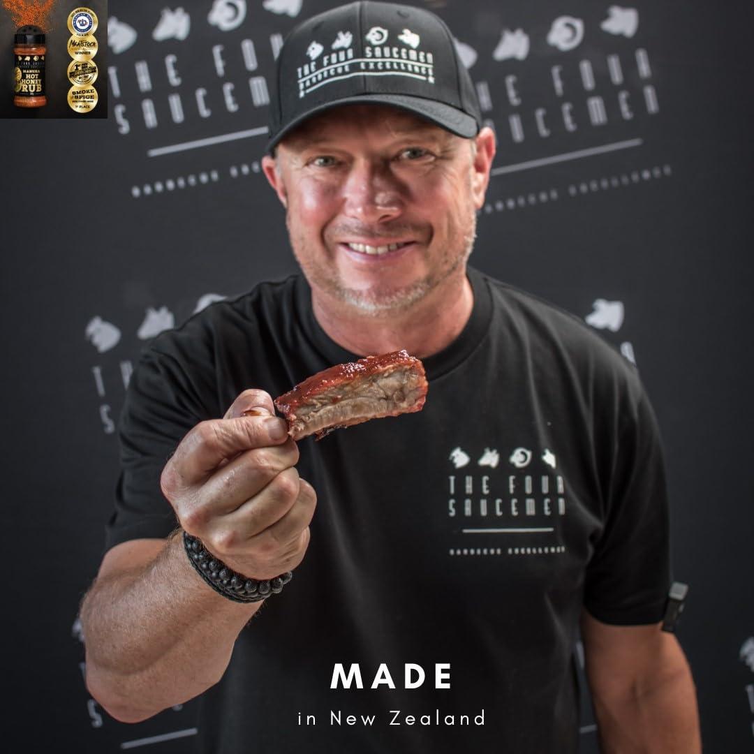 Frotar de Miel Picante Manuka 300g Los Cuatro Saucemen