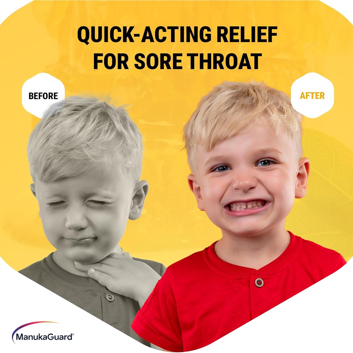 Jarabe de garganta ManukaGuard Kids Miel de Manuka MGO 400