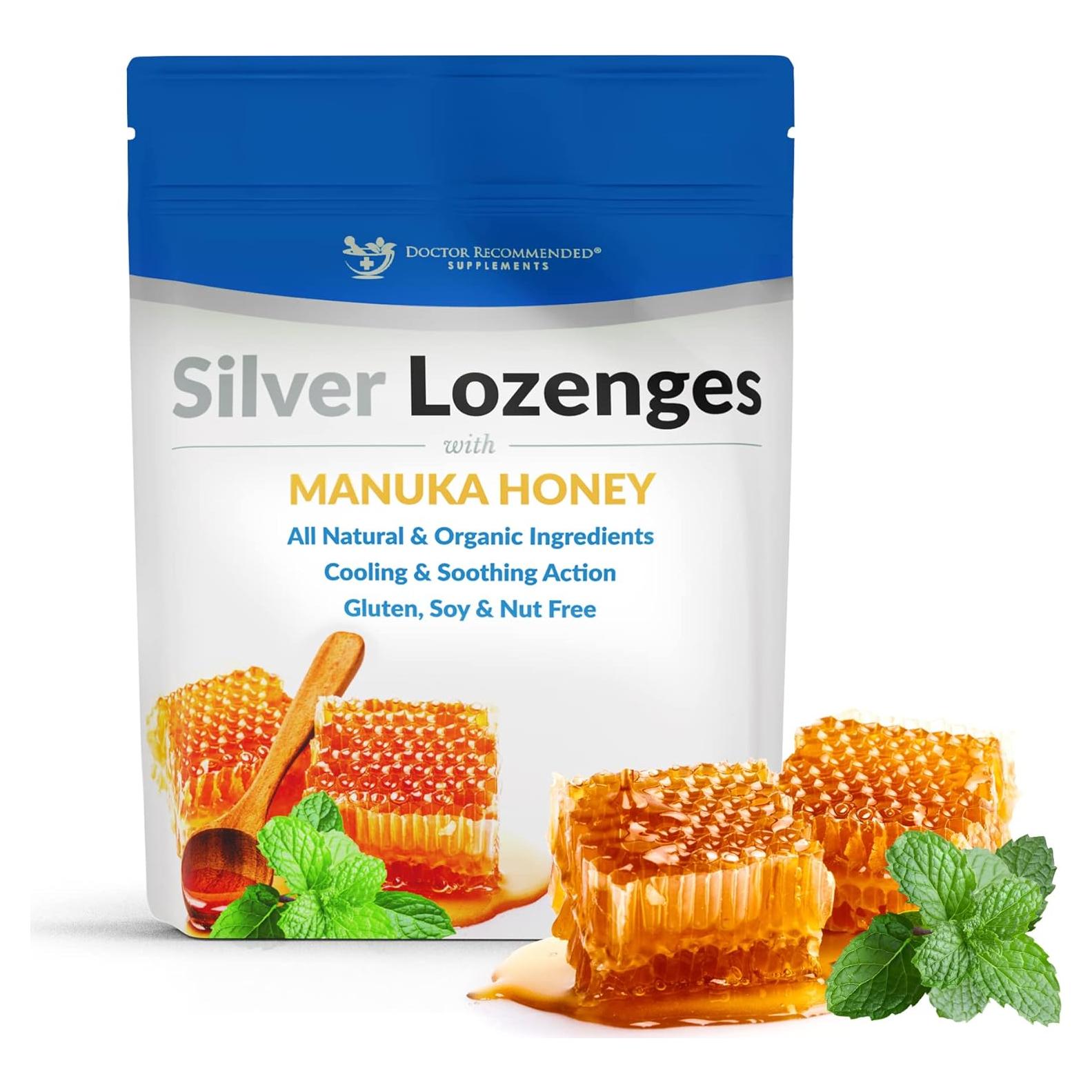 Pastillas de Plata Coloidal con Miel de Manuka 24 Unidades