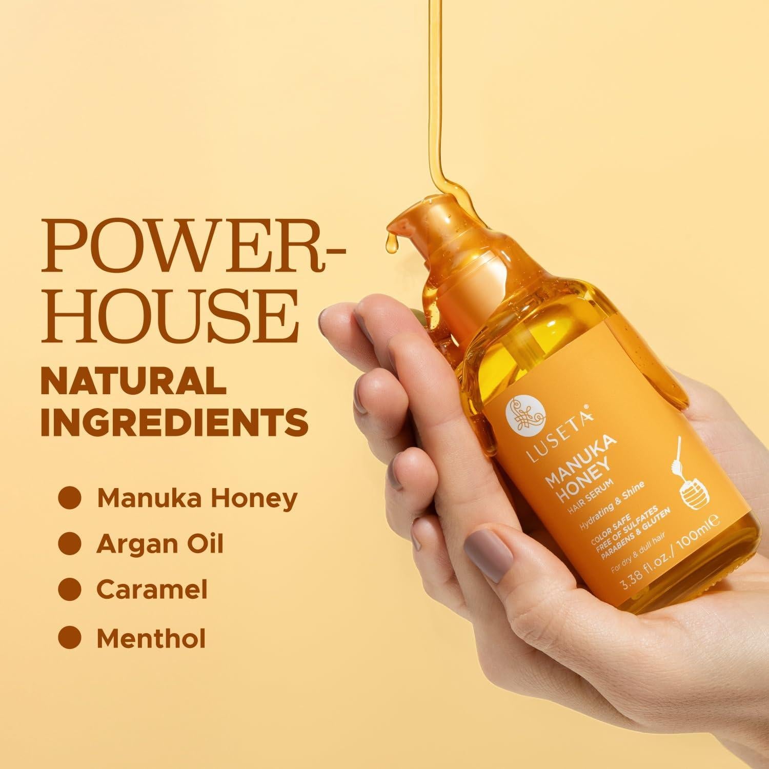 Aceite para Cabello Luseta con Miel y Argán 248.5g - Hidratante y Brillo