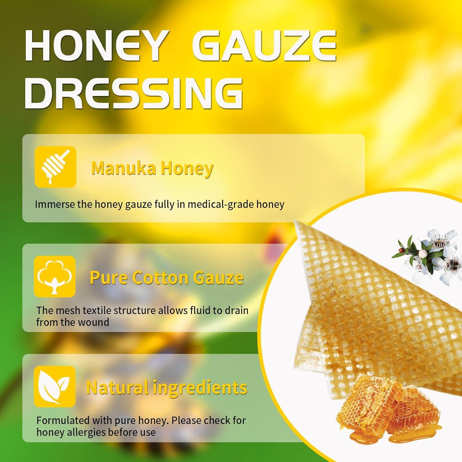 Venda de Gasa con Miel de Manuka Dermacare 5.08cm - 12 Paquetes