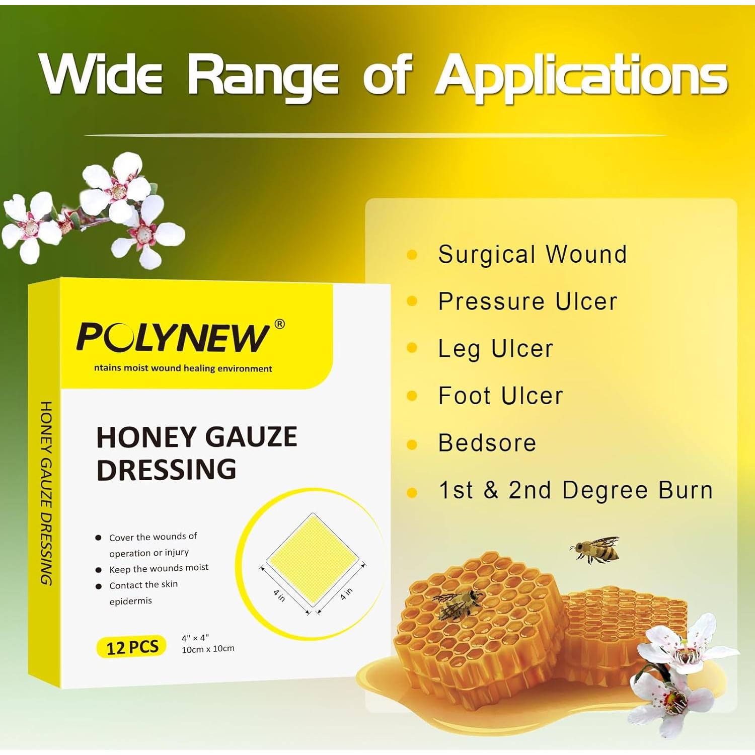 Venda de Gasa con Miel de Manuka Dermacare 5.08cm - 12 Paquetes