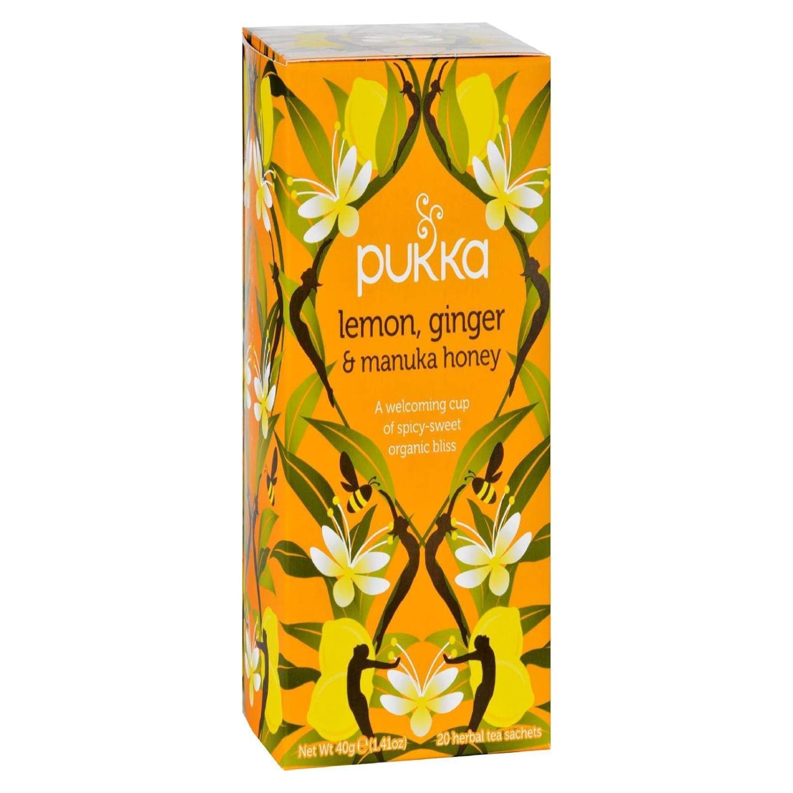Té de Hierbas Pukka Orgánico Limón Jengibre Miel 20 Bolsitas