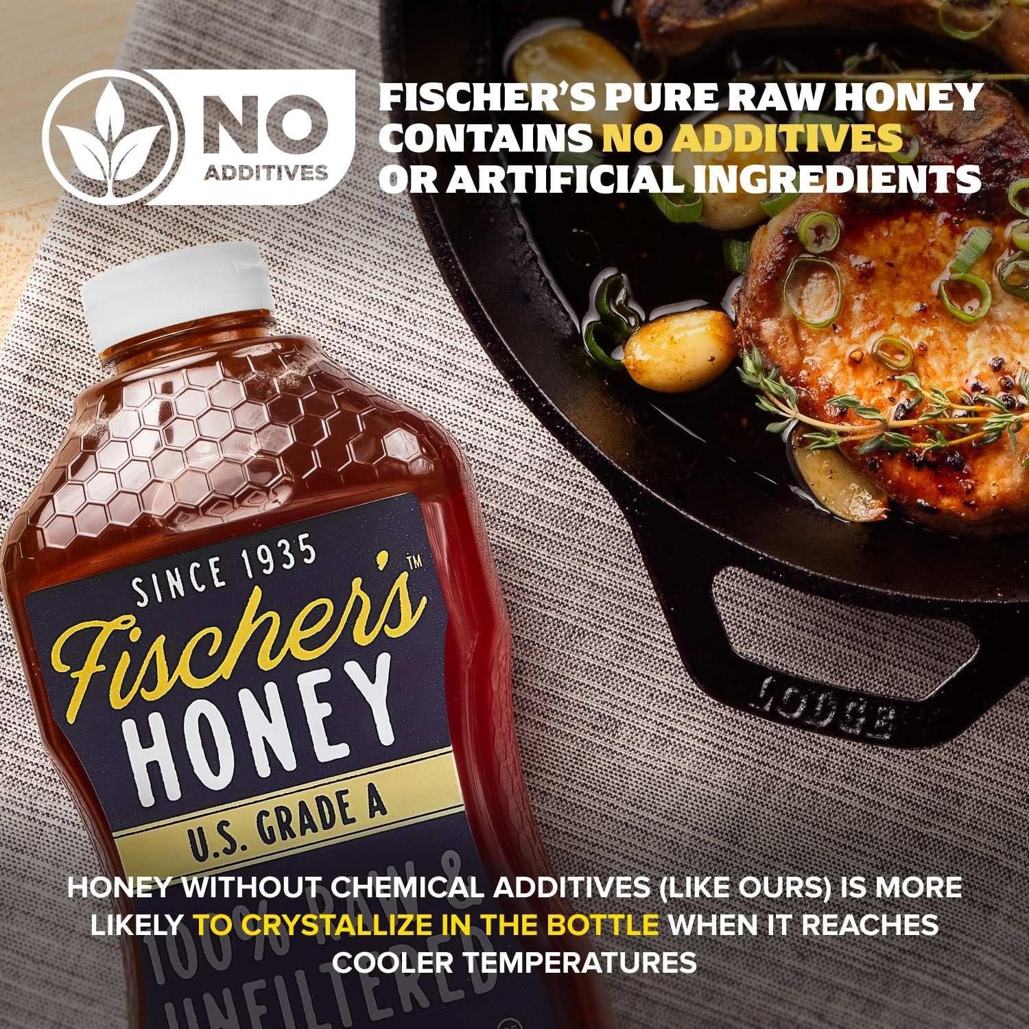 Miel Cruda 100% Pura Fischer 1134 g - Endulzante Natural