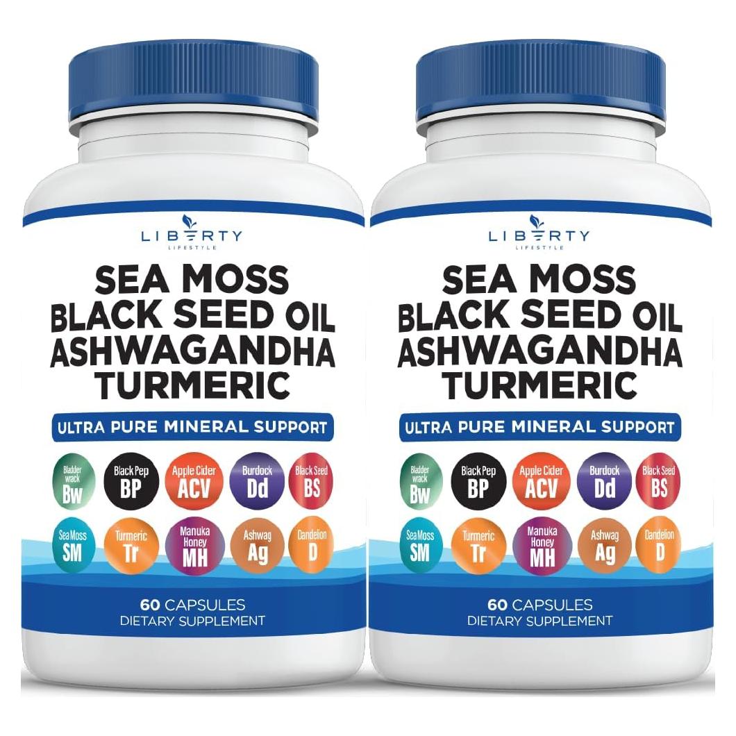 Suplemento de Musgo Marino y Semilla Negra Liberty - 2 Cápsulas