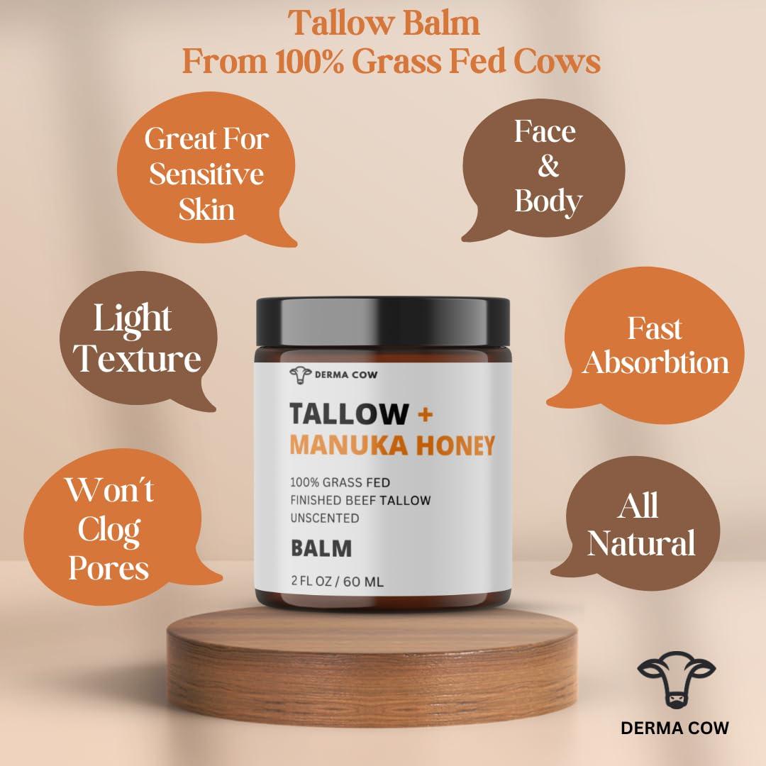 Bálsamo de Sebo Natural DERMA COW con Miel de Manuka 56.7g