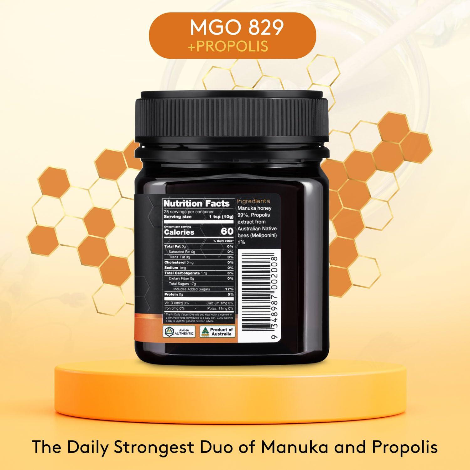 Miel Cruda Manuka Nature's Gold MGO 829+ con Propolis 250g