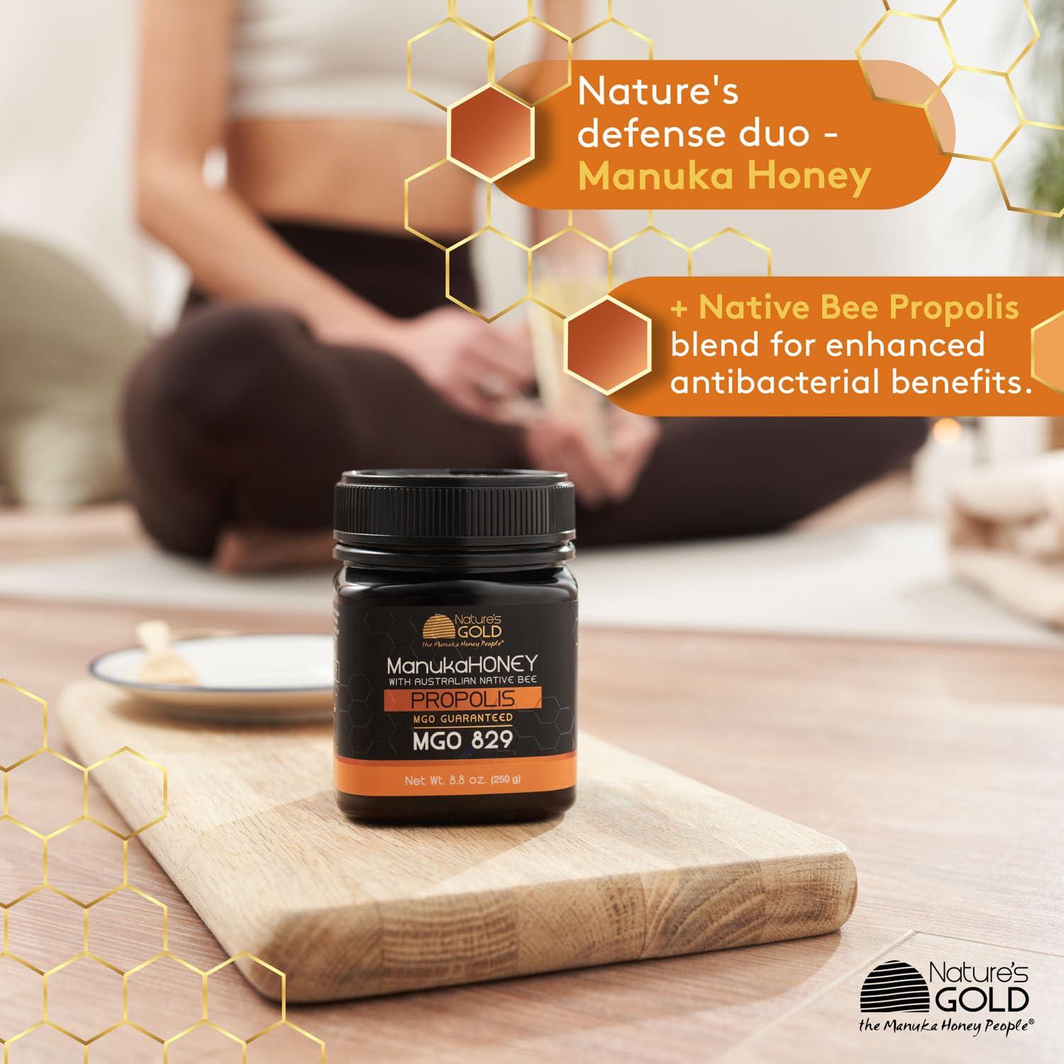 Miel Cruda Manuka Nature's Gold MGO 829+ con Propolis 250g