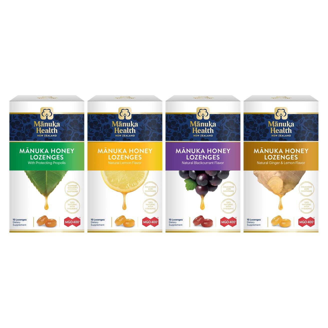 Caramelos de Miel Manuka Health MGO 400+ - Paquete Variado 60 Unidades
