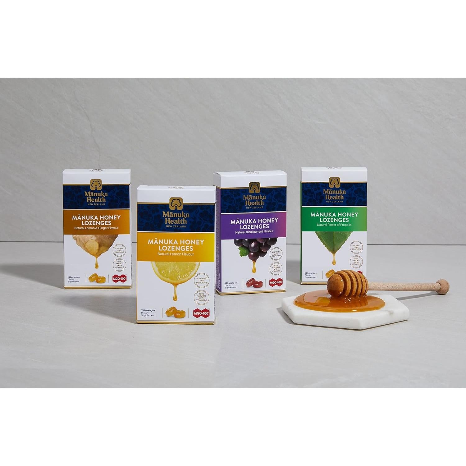 Caramelos de Miel Manuka Health MGO 400+ - Paquete Variado 60 Unidades