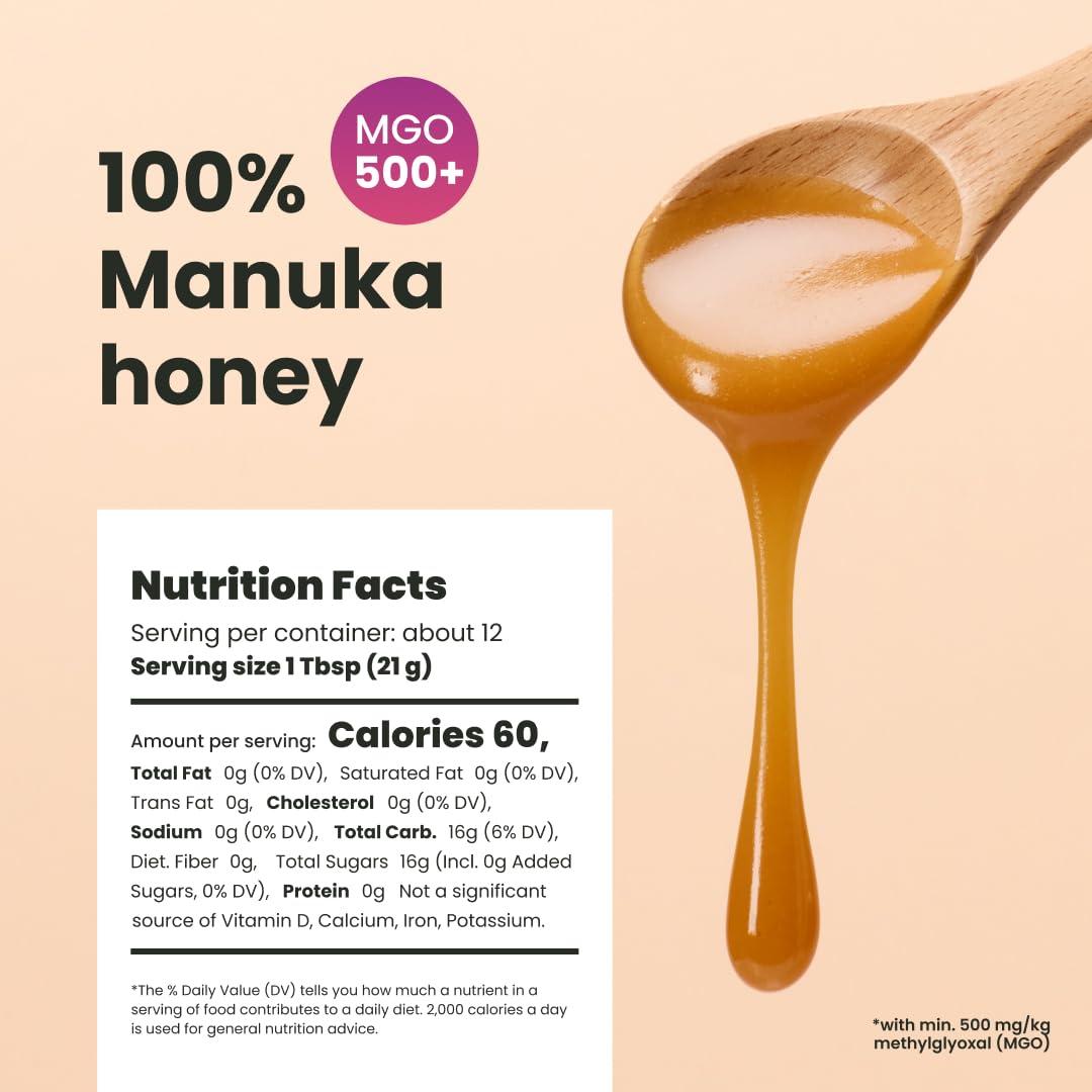 Miel Manuka Cruda Orgánica Liberty Orchards 250g MGO 500+