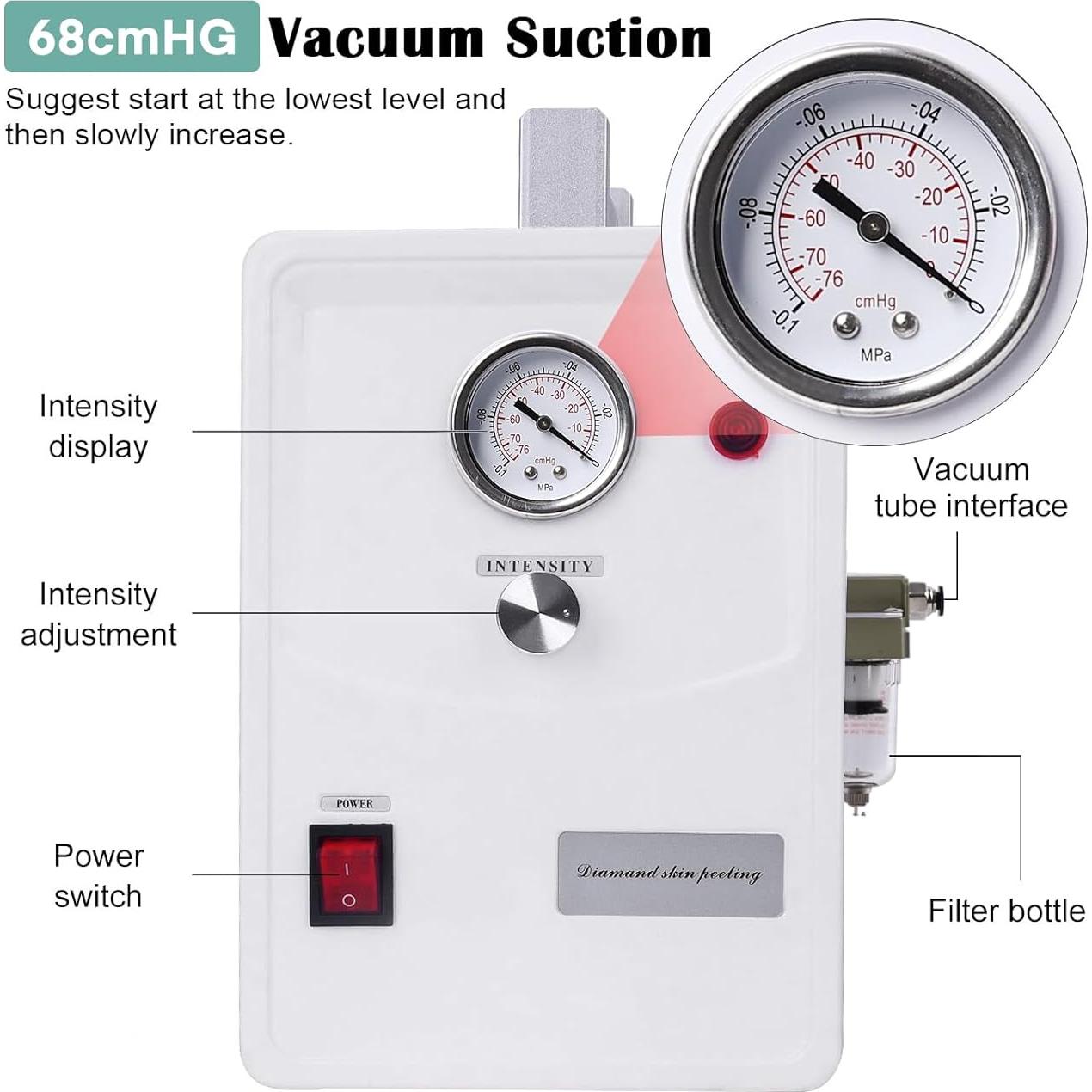 Máquina de Microdermoabrasión Yofuly Profesional 9 Puntas 5.99kg