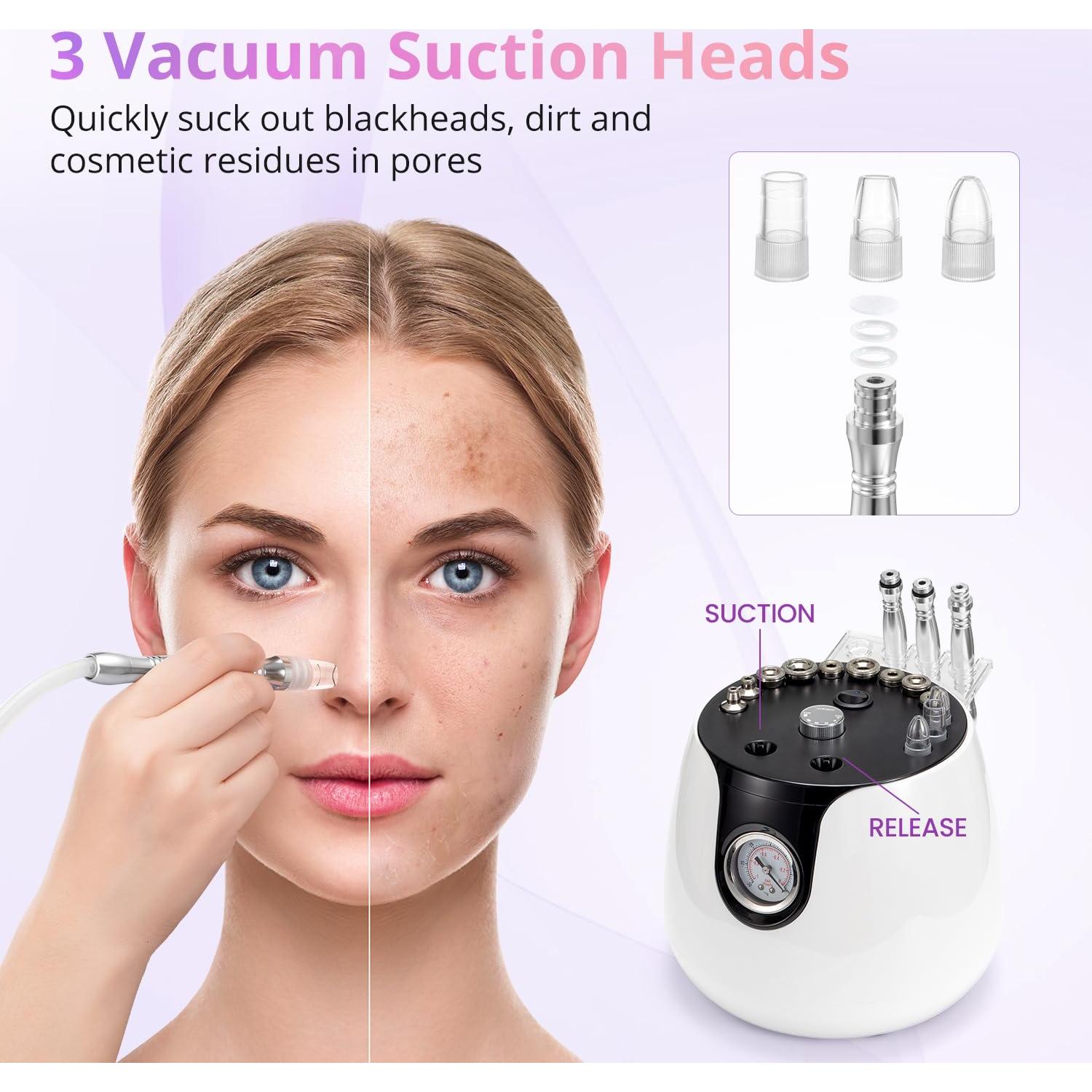 Máquina de Microdermoabrasión UNOISETION 3 en 1 para Cuidado Facial