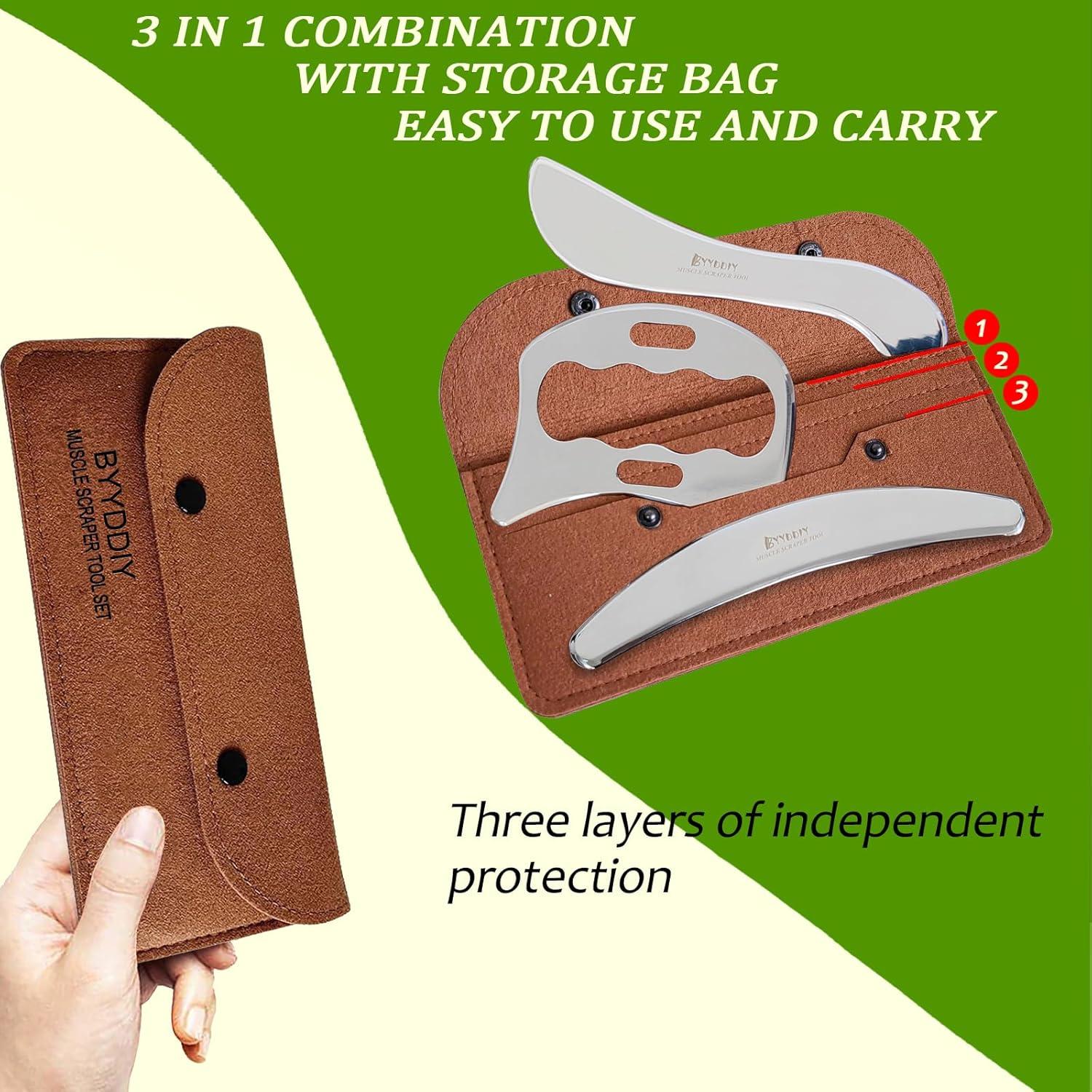 Juego de Herramientas de Raspado BYYDDIY 3 en 1 Acero Inoxidable