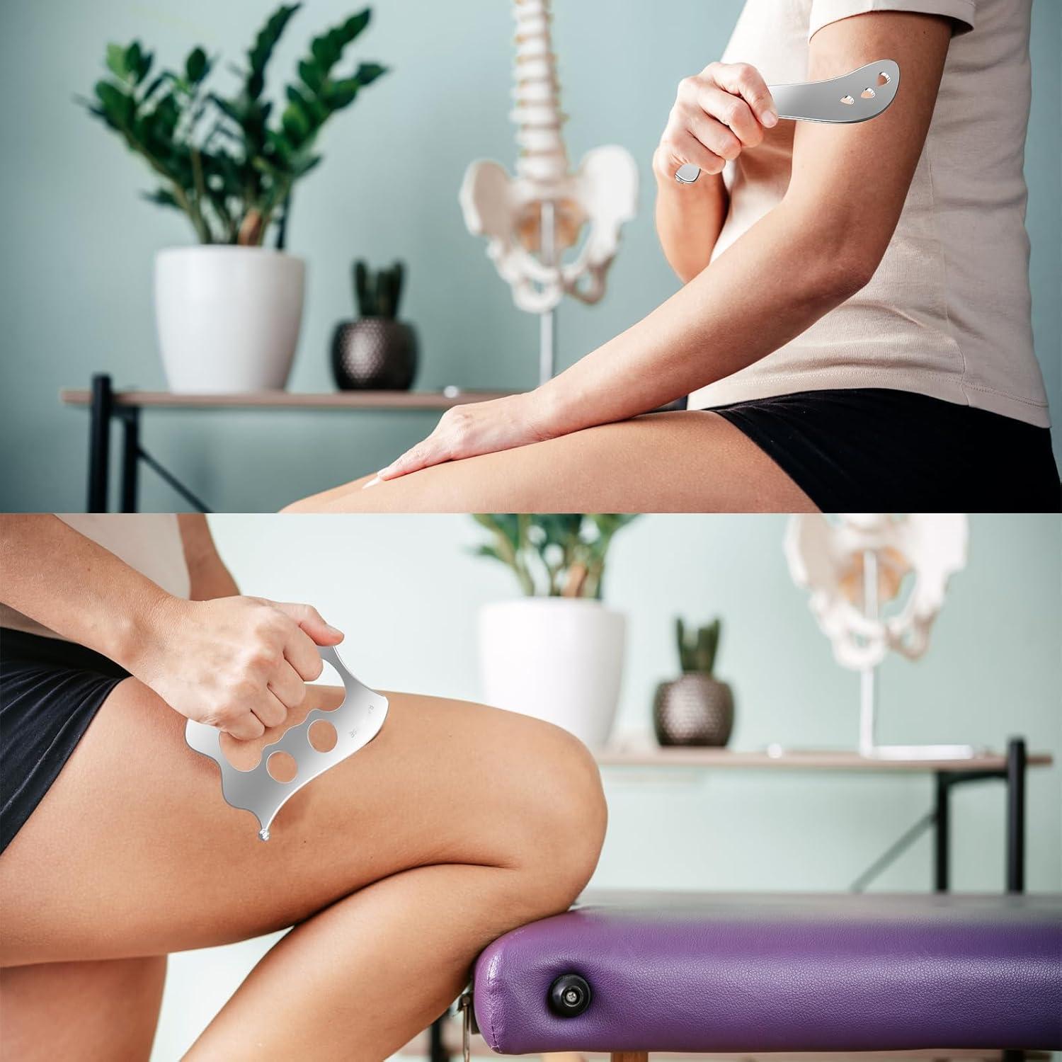 Juego de Herramientas de Gua Sha Ranarose Acero Inoxidable 3 Piezas