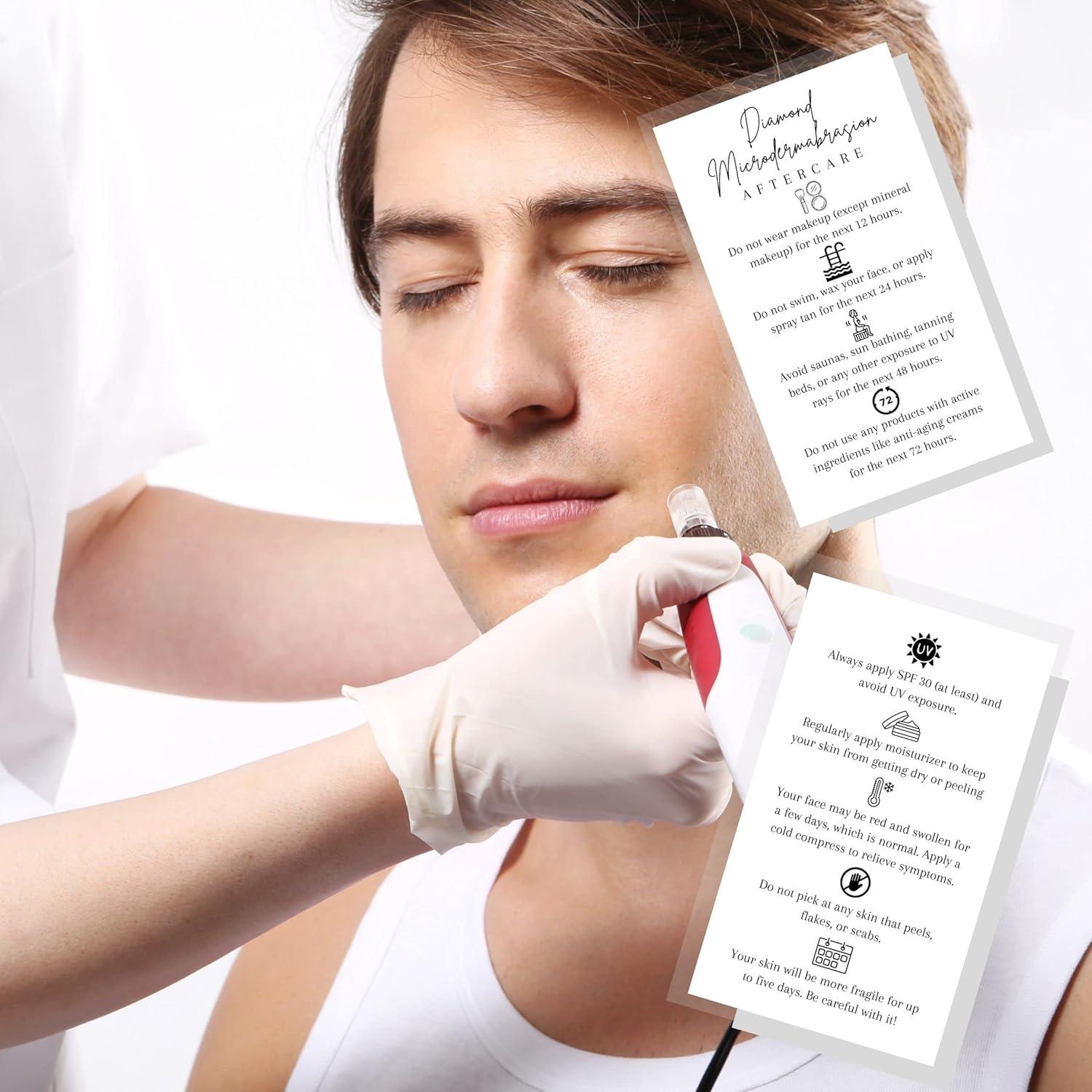 Tarjetas de Cuidado Posterior Microdermoabrasión Lashicorn 50 Unidades