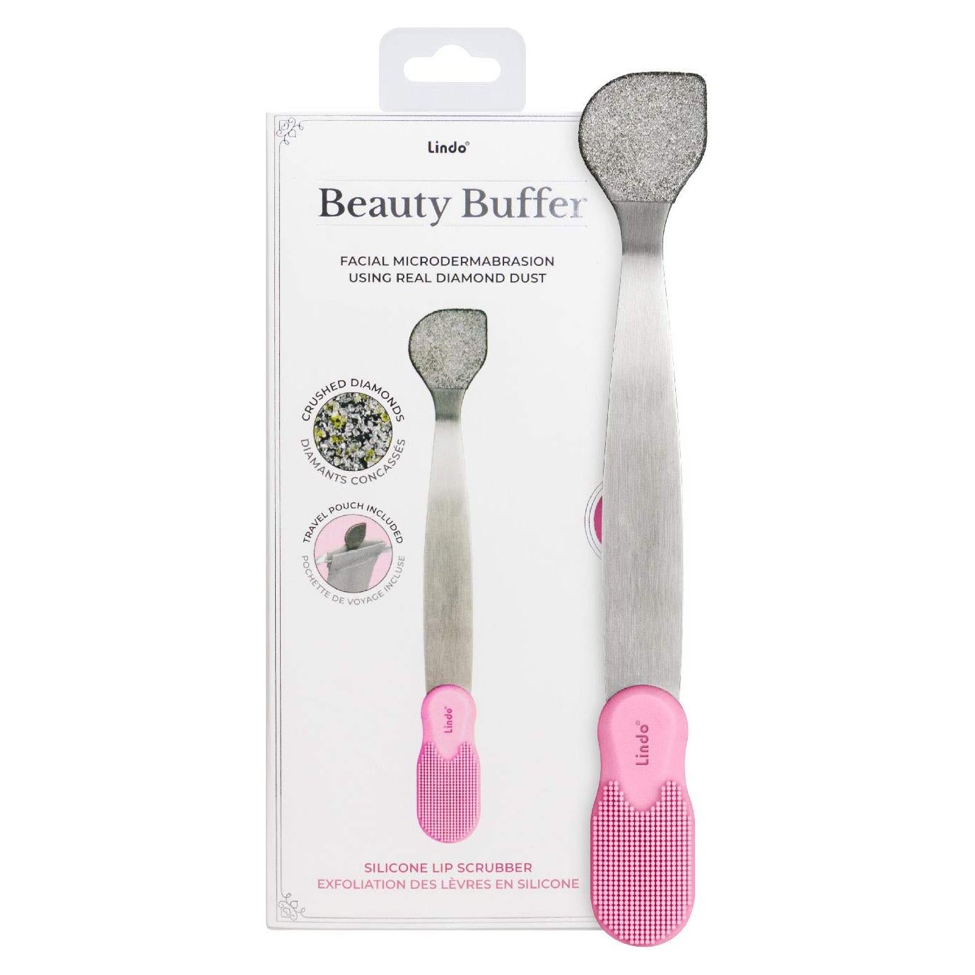 Lindo Beauty Buffer - Herramienta de Microdermoabrasión con Diamante y Exfoliante de Labios