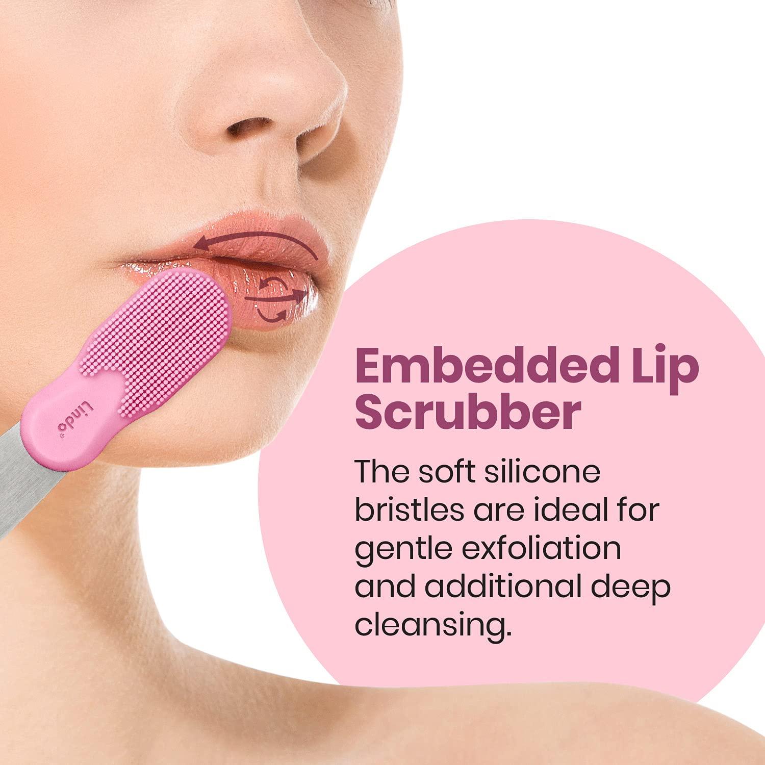 Lindo Beauty Buffer - Herramienta de Microdermoabrasión con Diamante y Exfoliante de Labios