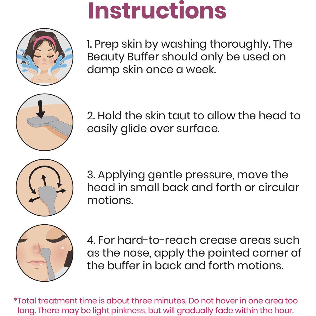 Lindo Beauty Buffer - Herramienta de Microdermoabrasión con Diamante y Exfoliante de Labios