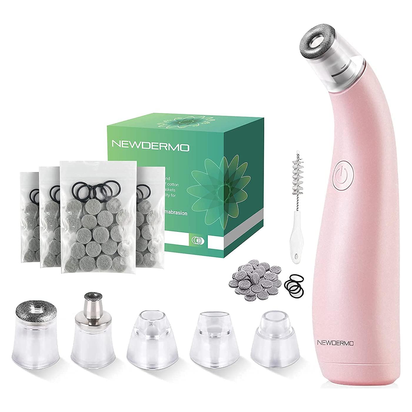 Máquina de Microdermoabrasión NUEVADERMO 2-en-1 Rosa con 120 Filtros