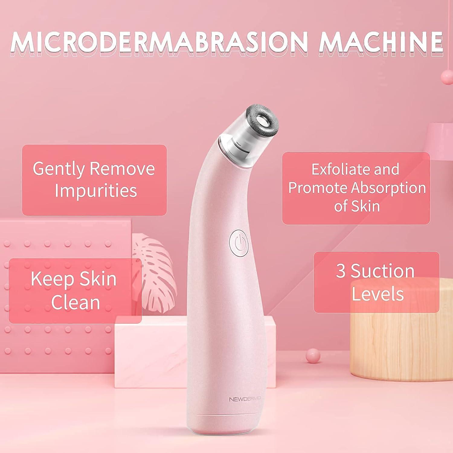 Máquina de Microdermoabrasión NUEVADERMO 2-en-1 Rosa con 120 Filtros