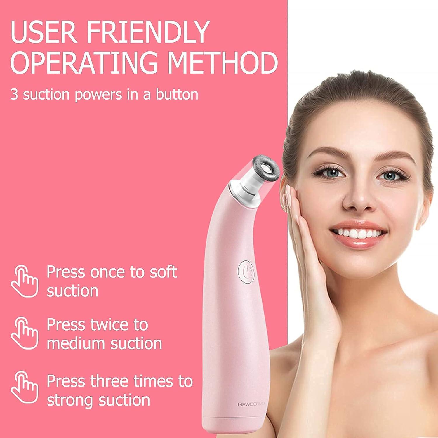 Máquina de Microdermoabrasión NUEVADERMO 2-en-1 Rosa con 120 Filtros