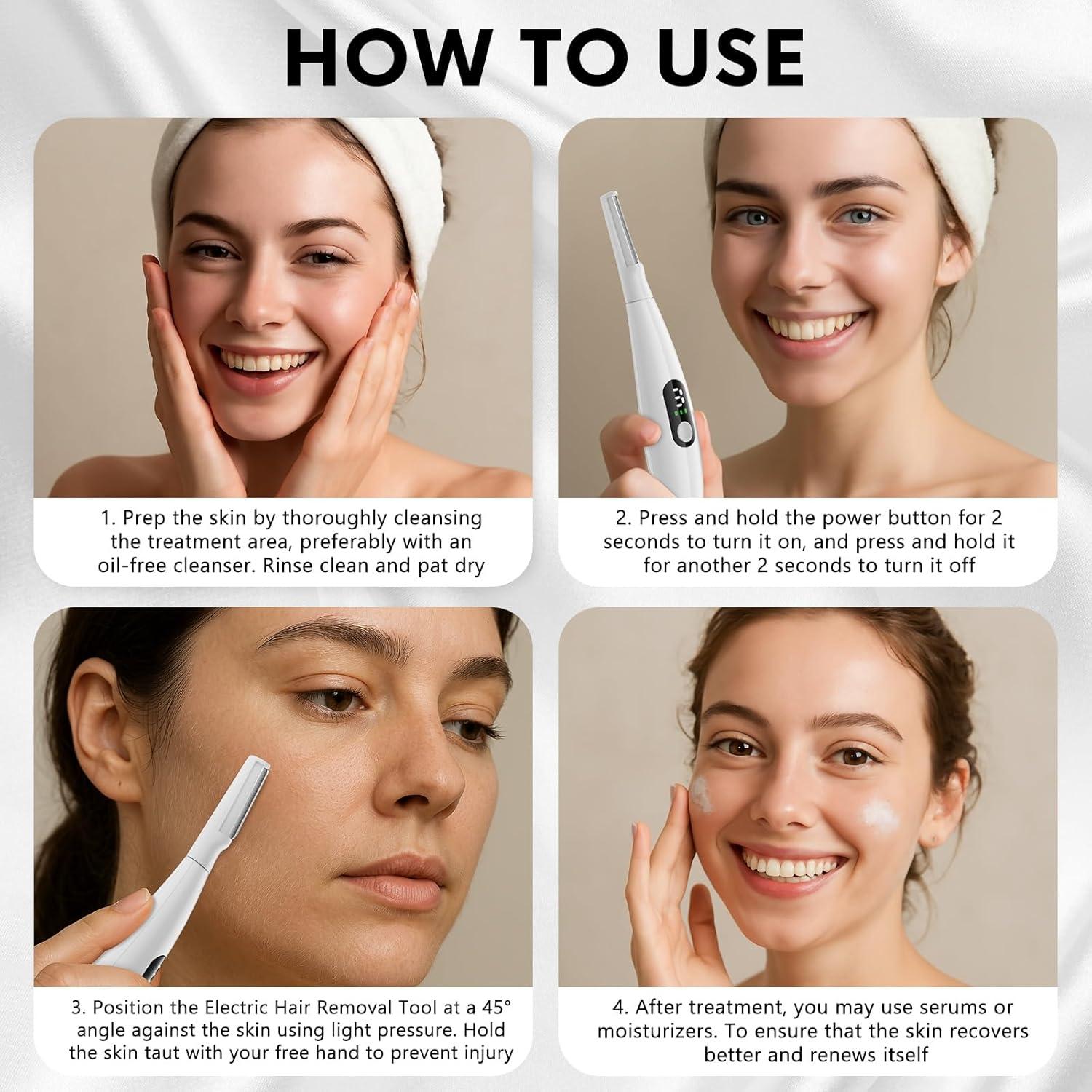 Razor Dermaplane Sonic Skinharbor - Exfoliación Facial 3 Velocidades