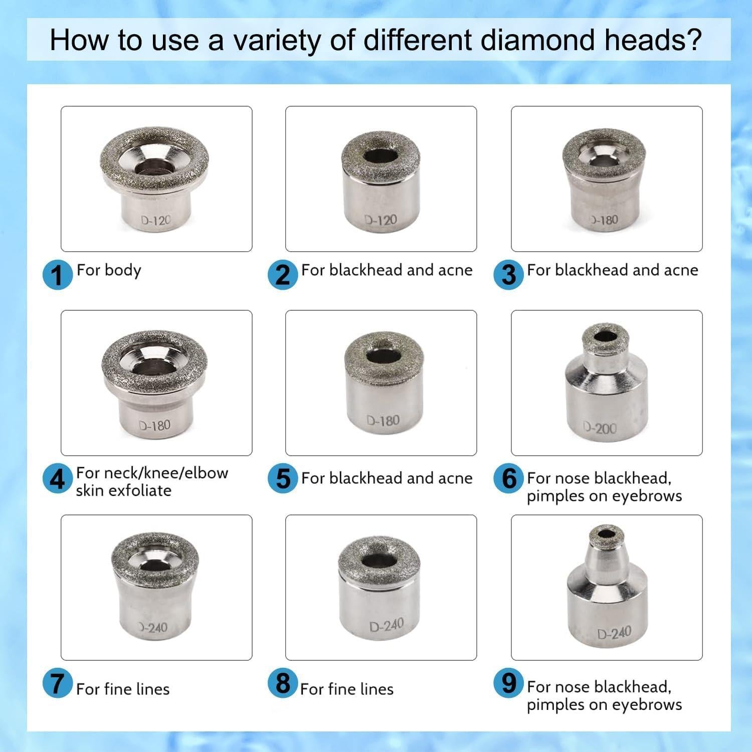 Kit de Microdermoabrasión ZEIZOMZER con 9 Puntas y Filtros
