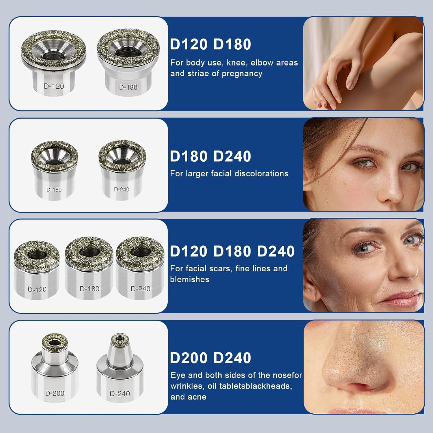 Cabezal de Microdermoabrasión de Diamante mcwdoit - Exfoliador Facial