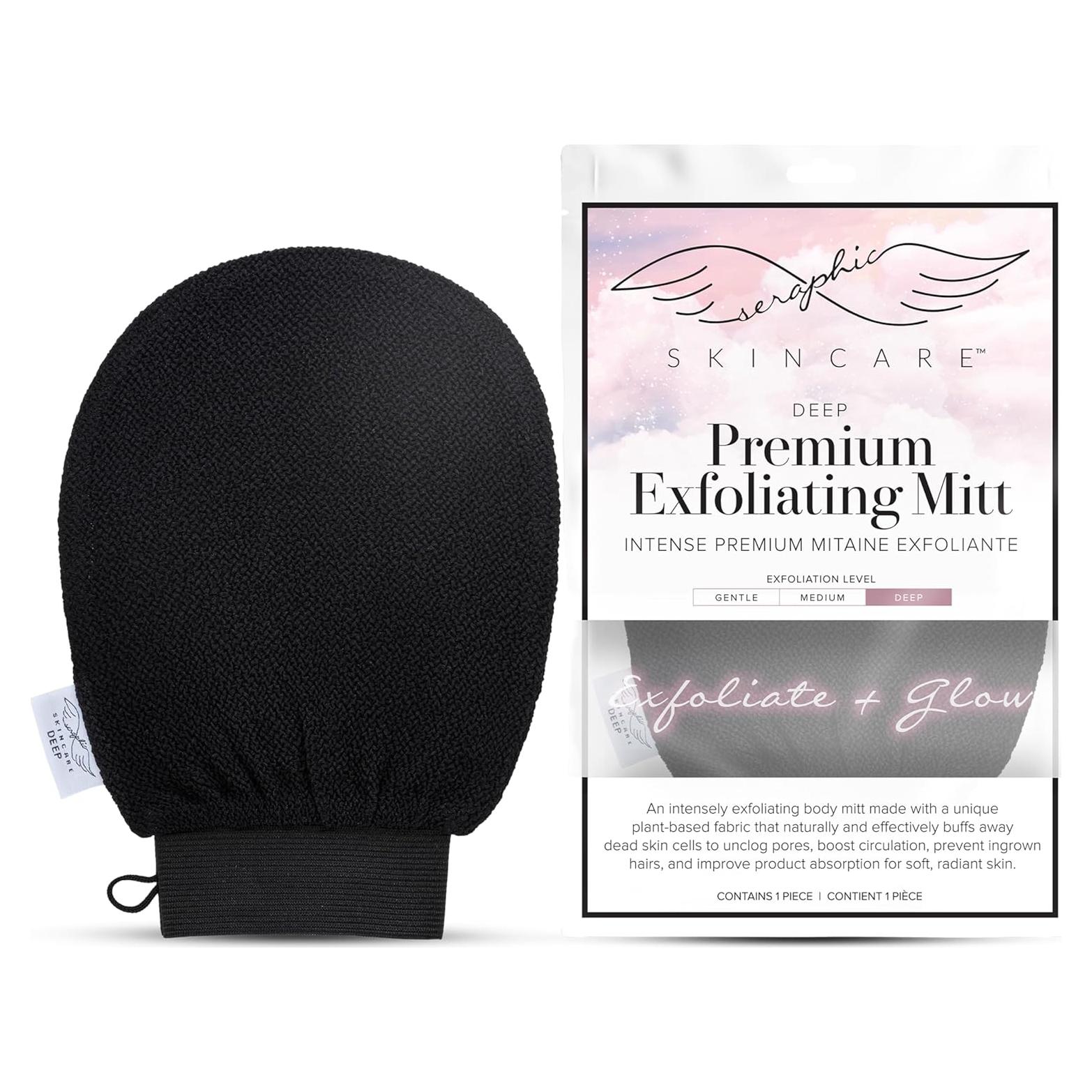 Guante Exfoliante Profundo Seraphic Skincare - Mitón de Fibra Viscosa para Piel Sensible