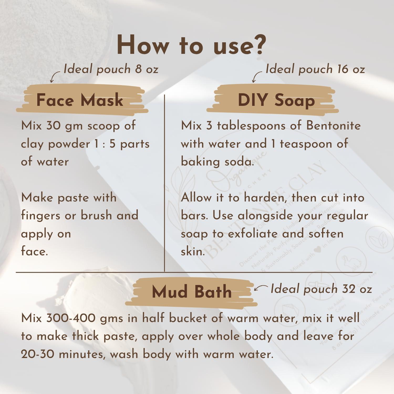 Polvo de Arcilla Bentonita Premium Seema 227g para Mascarilla Facial