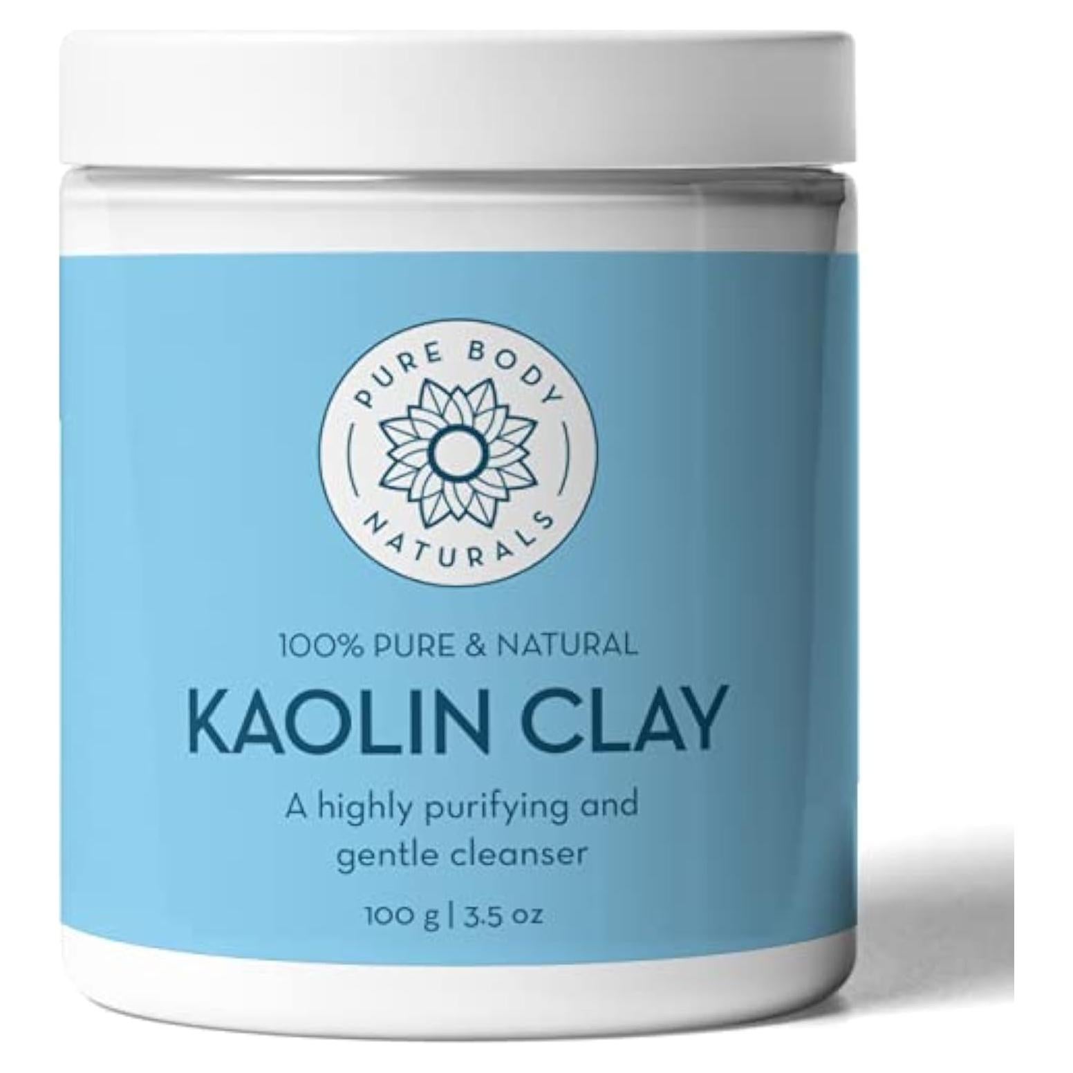 Polvo de Arcilla Kaolin Pure Body Naturals 100 g - Piel Seca y Sensible