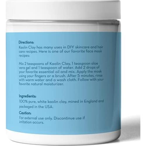 Polvo de Arcilla Kaolin Pure Body Naturals 100 g - Piel Seca y Sensible