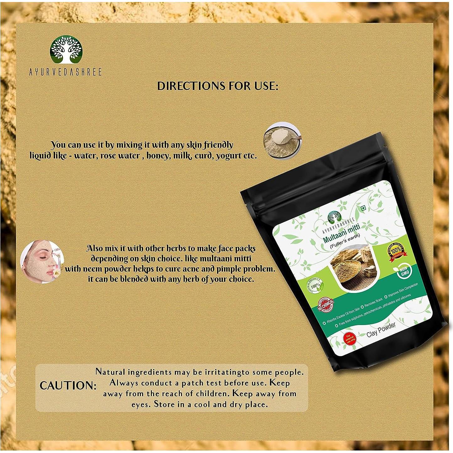 Tierra de Fuller AYURVEDASHREE 100g - Arcilla Bentonita Natural