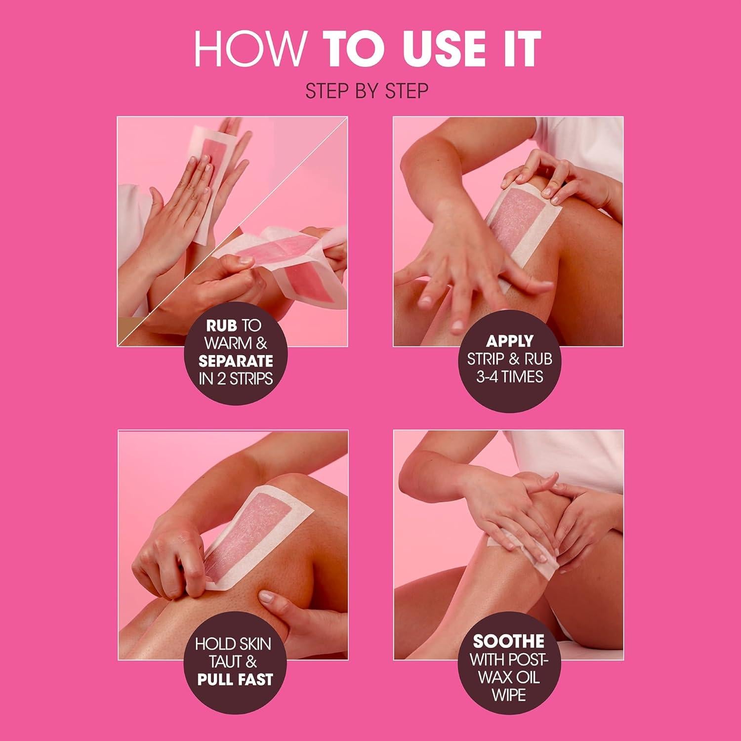 Cintas de Cera Nad's para Piel Sensible - 28 Cintas + 2 Toallitas