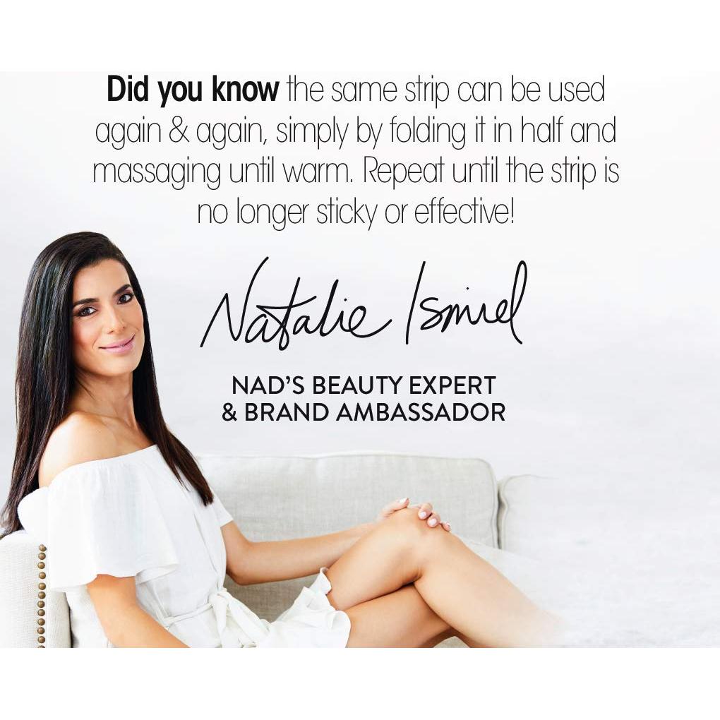 Cintas de Cera Nad's para Piel Sensible - 28 Cintas + 2 Toallitas