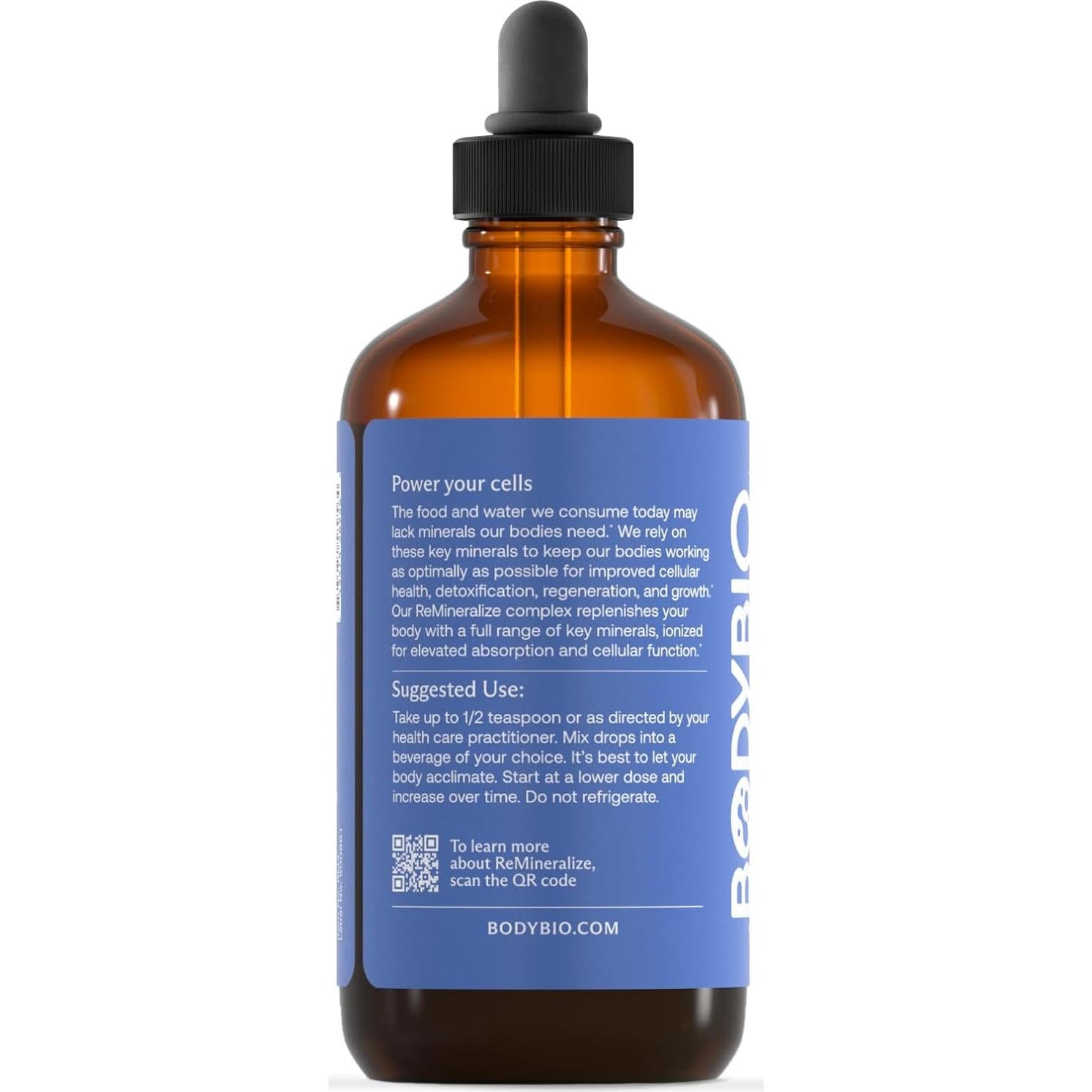 BodyBio ReMineralize - Suplemento de Minerales Iónicos 118 ml