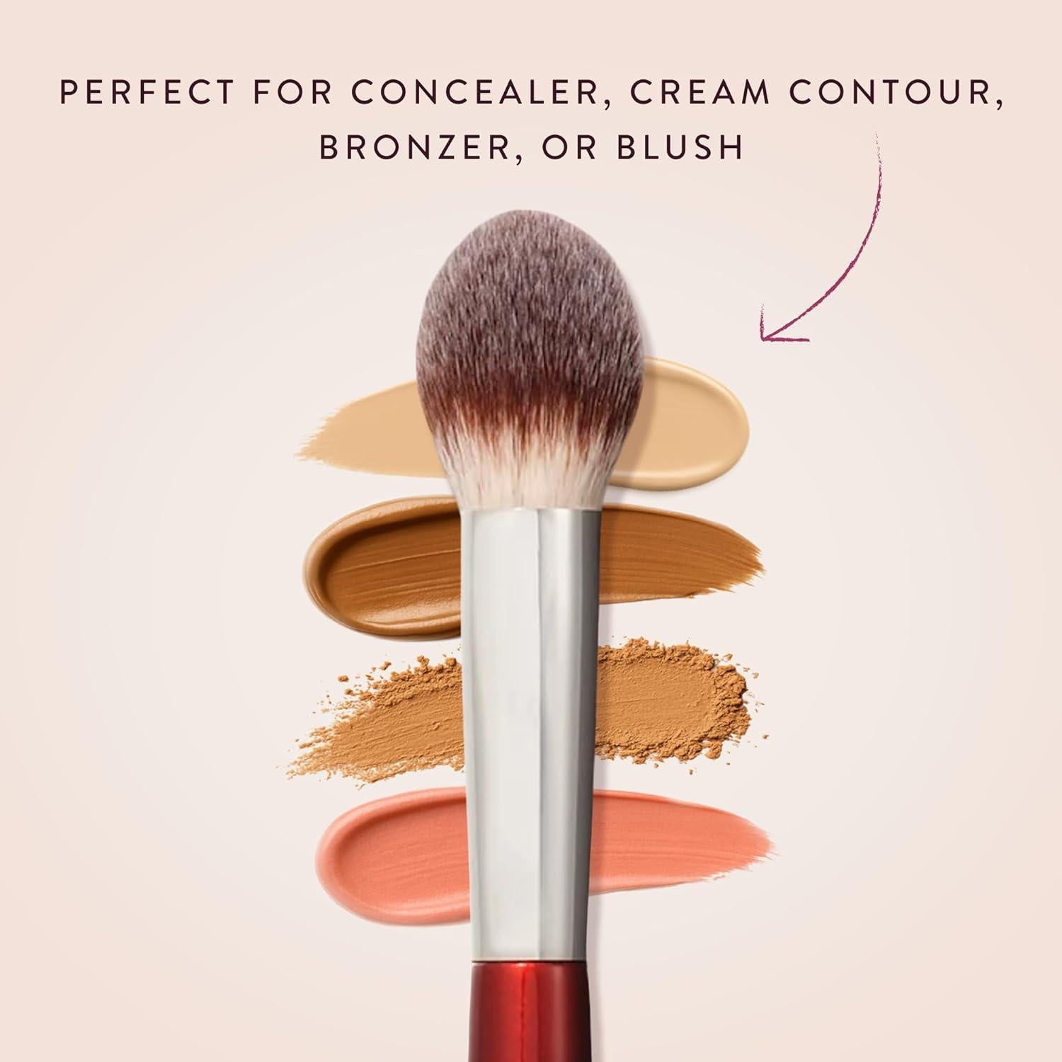 Brocha Corrector Grande BK Beauty 110 - Cerdas Veganas, Mezcla Rápida