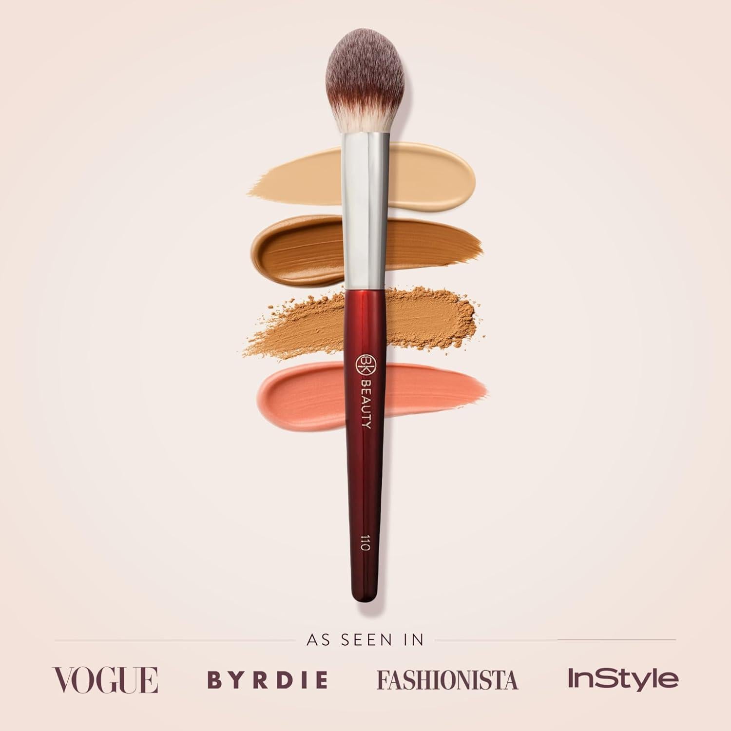 Brocha Corrector Grande BK Beauty 110 - Cerdas Veganas, Mezcla Rápida