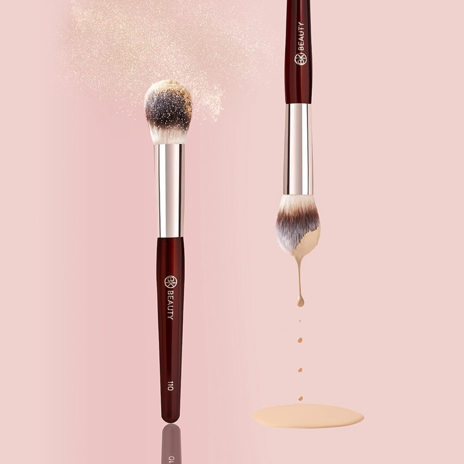 Brocha Corrector Grande BK Beauty 110 - Cerdas Veganas, Mezcla Rápida