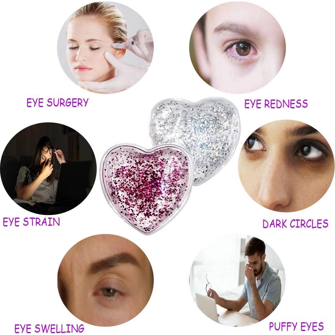 Paquete de Hielo para Ojos Reutilizable Coldchill 2 Corazones