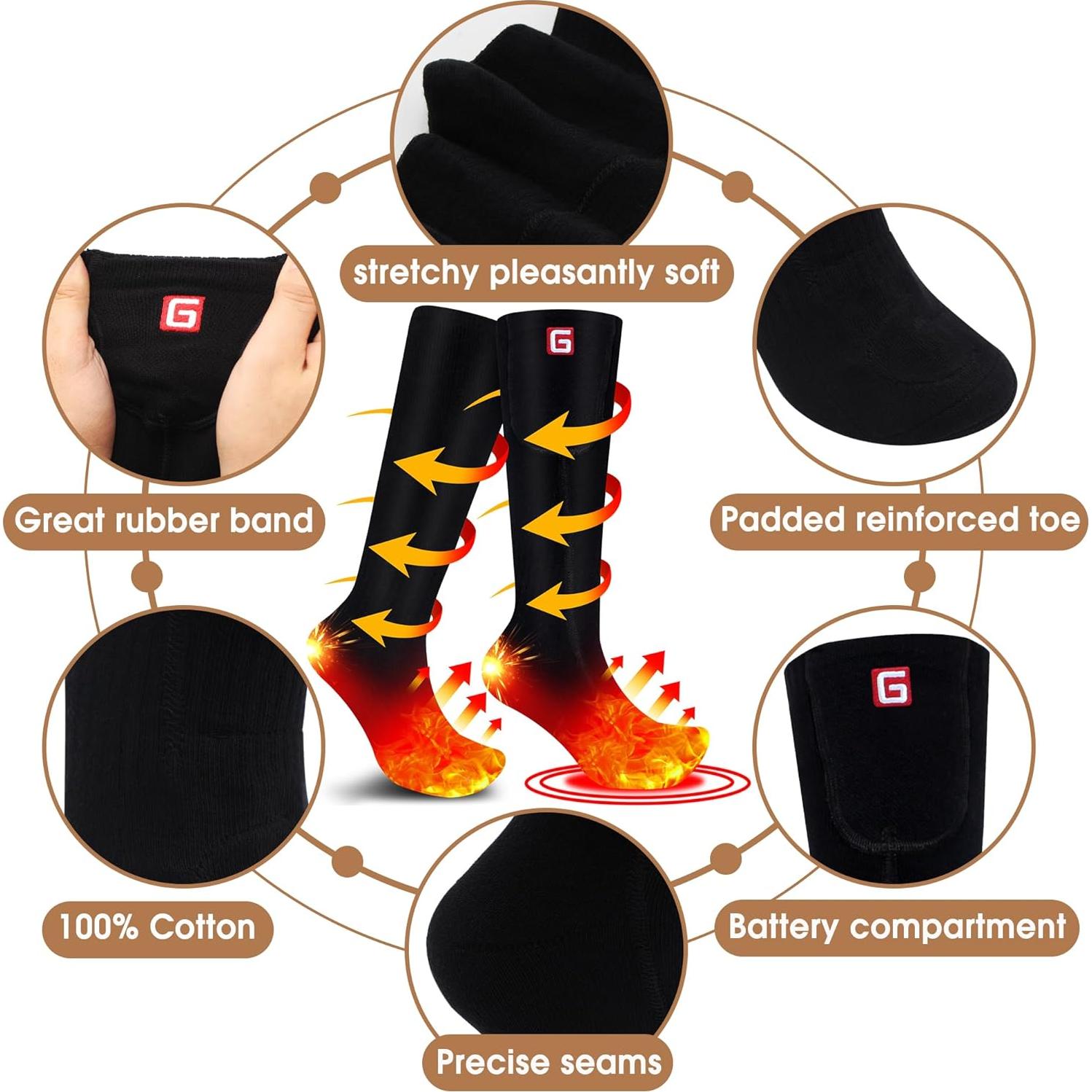 Calcetines Térmicos Recargables Autocastle AC-2023 Unisex