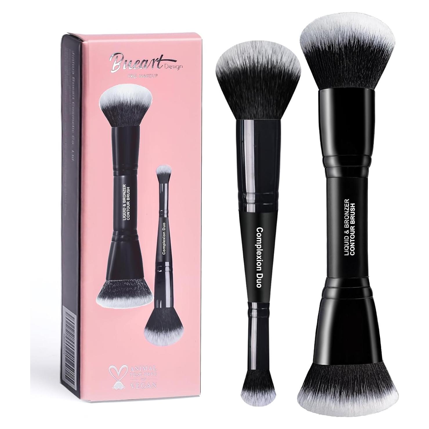 Conjunto de brochas de maquillaje Bueart Design Duo 2 en 1