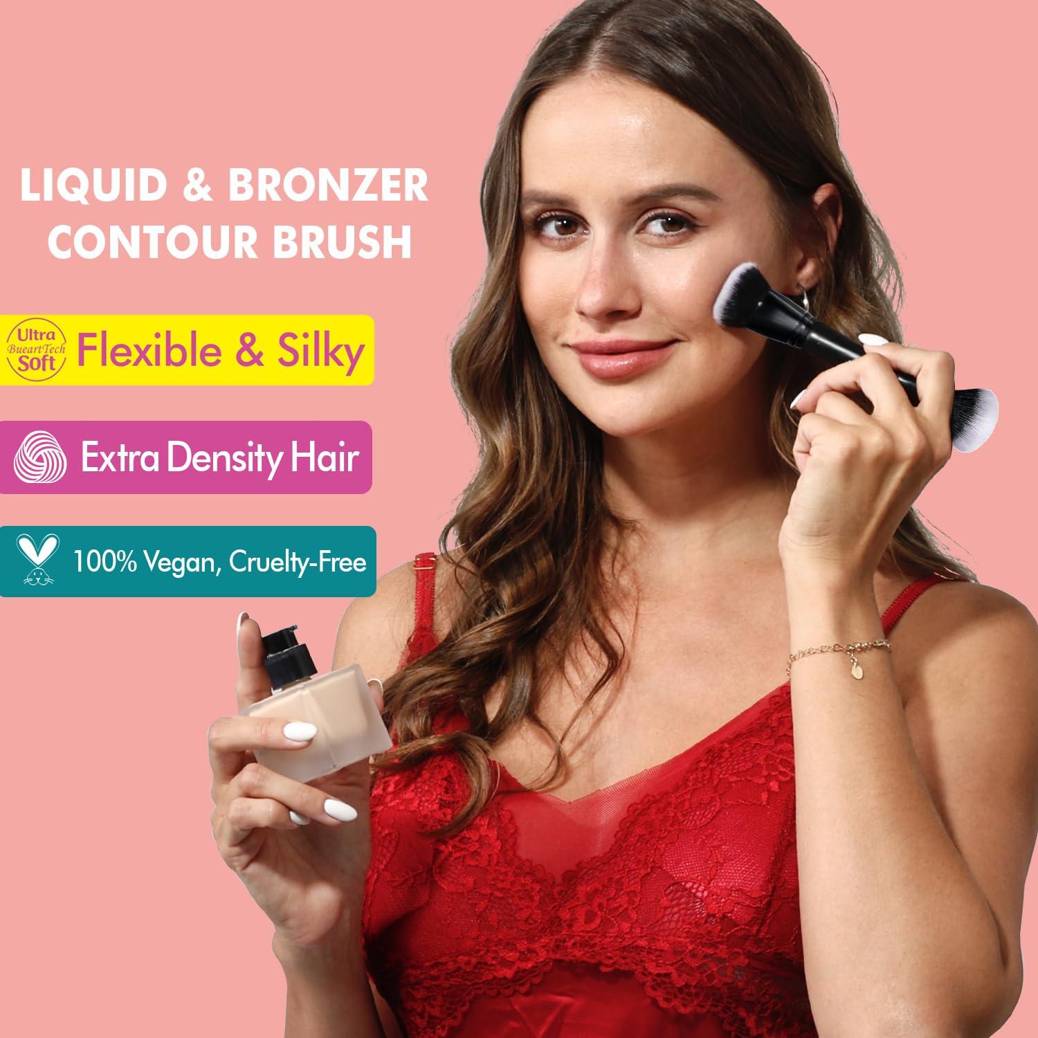 Conjunto de brochas de maquillaje Bueart Design Duo 2 en 1