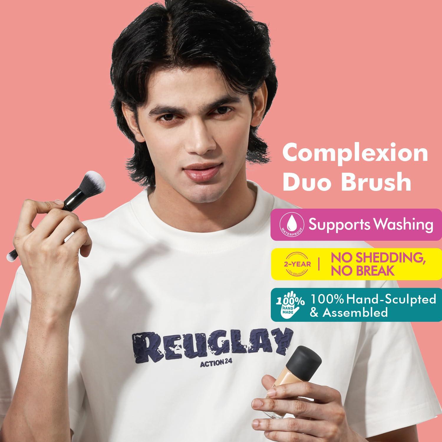 Conjunto de brochas de maquillaje Bueart Design Duo 2 en 1