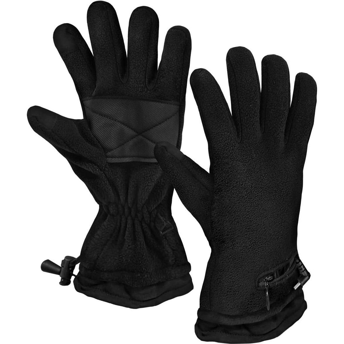Guantes Calentados ActionHeat para Invierno - Forro Polar Negro