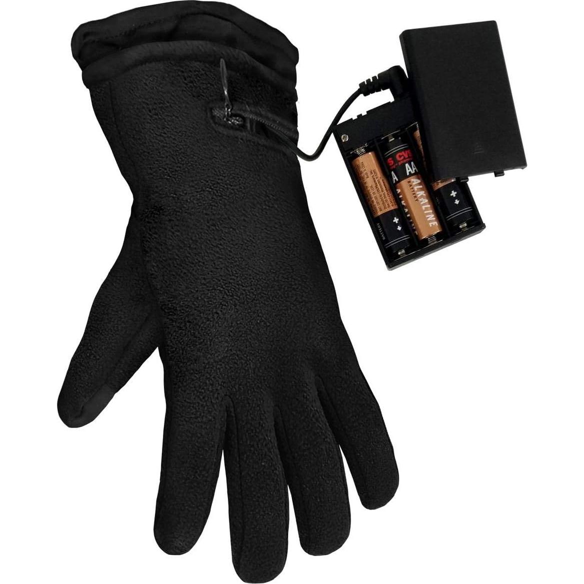 Guantes Calentados ActionHeat para Invierno - Forro Polar Negro